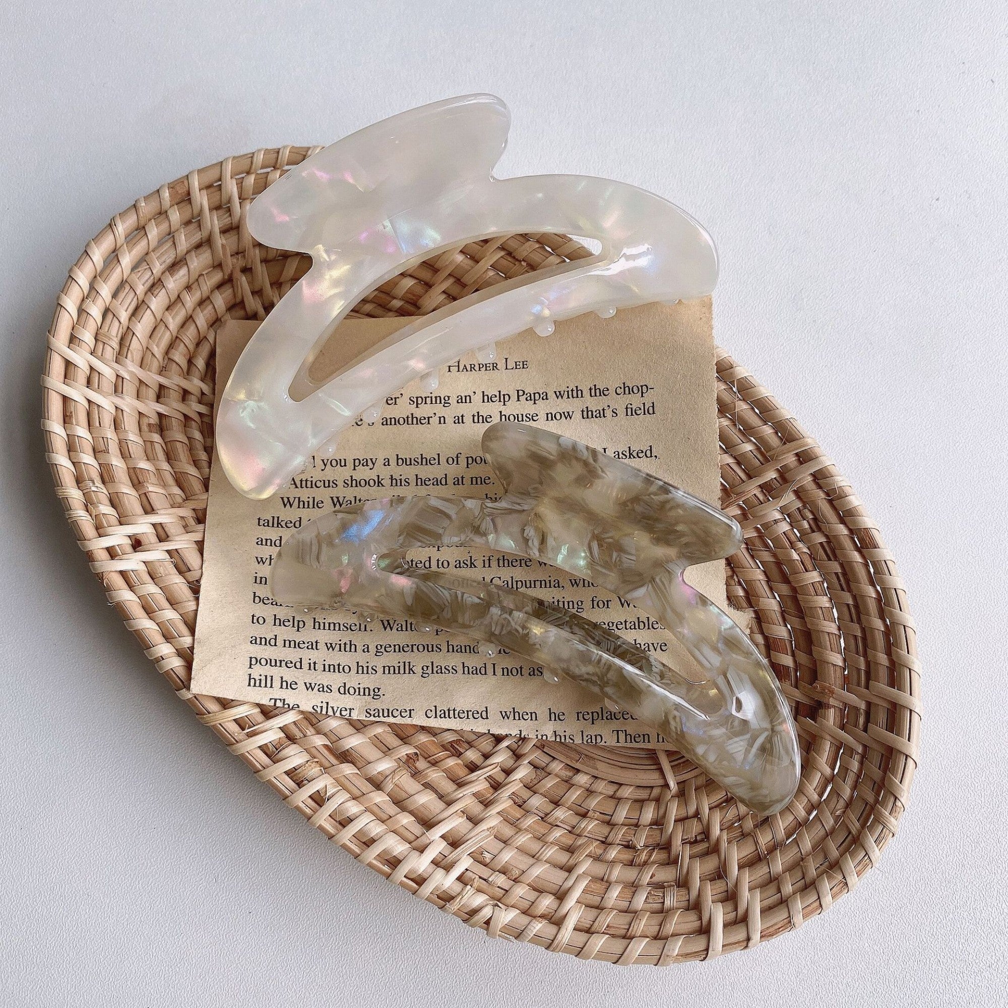 Anna-Kaci Smooth Finish Hair Claw Clip with Curved Shape and Secure Hold Design