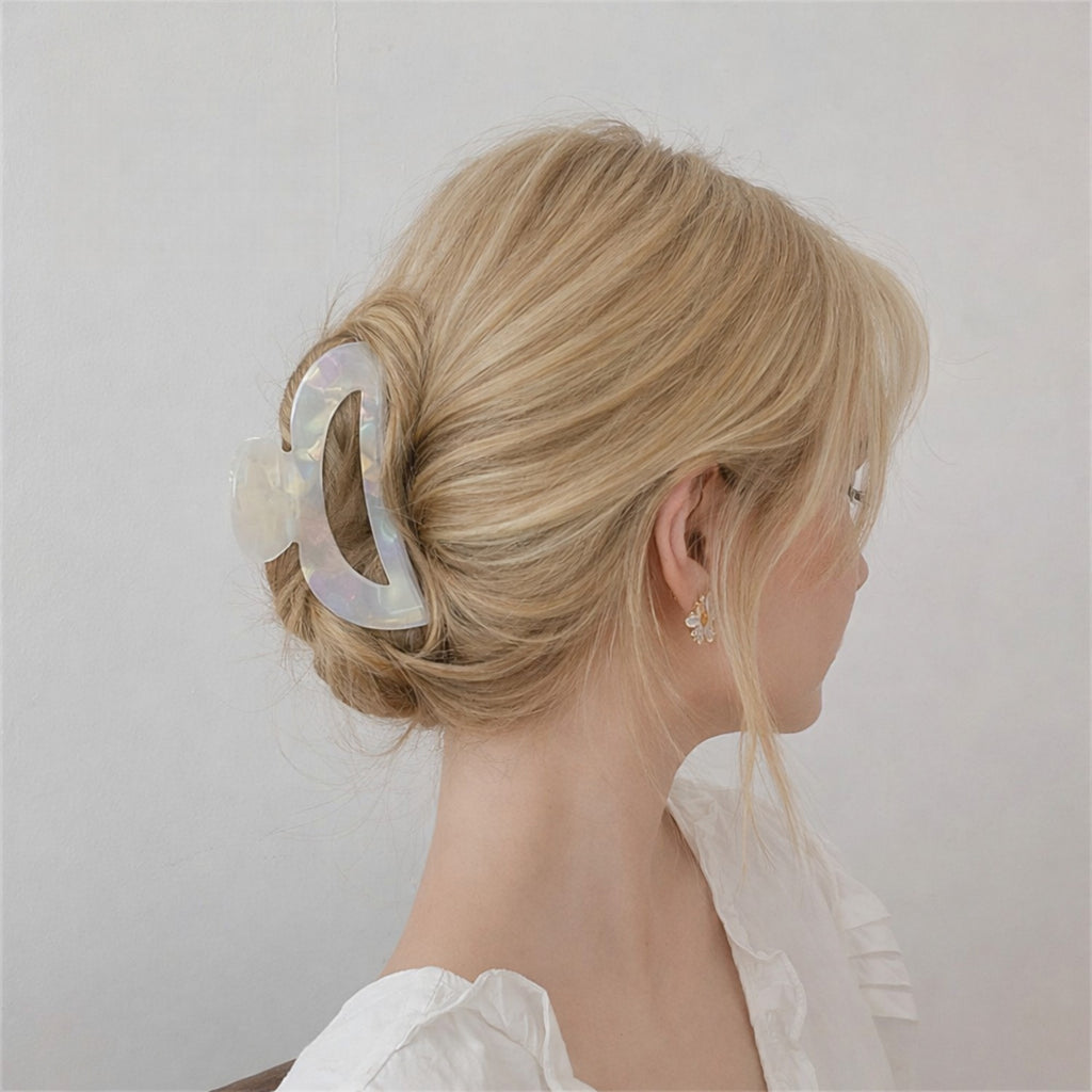 Anna-Kaci Smooth Finish Hair Claw Clip with Curved Shape and Secure Hold Design