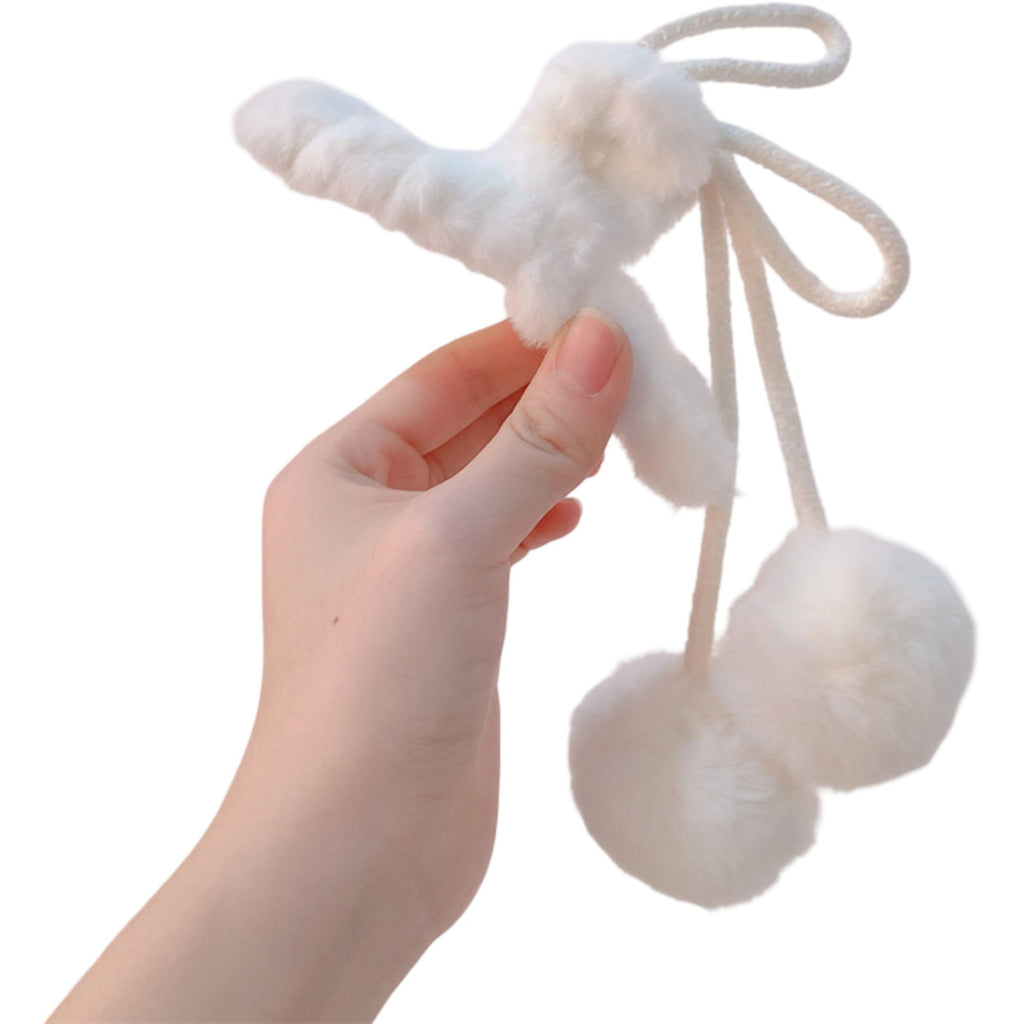 Anna-Kaci Plush Faux Fur Pom Pom Tie Scarf Accessory with Soft Texture and Adjustable Cord
