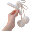 Anna-Kaci Plush Faux Fur Pom Pom Tie Scarf Accessory with Soft Texture and Adjustable Cord