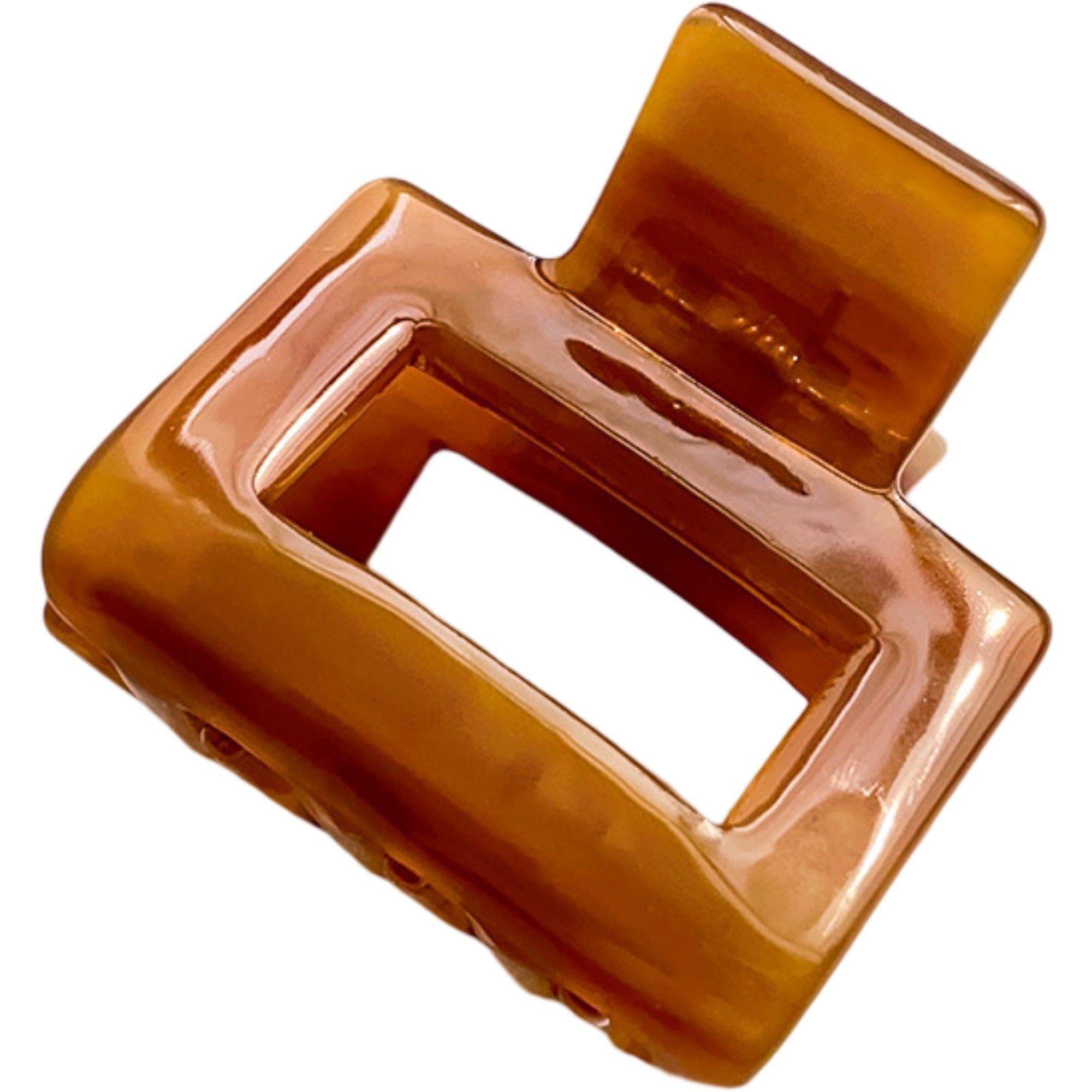 Anna-Kaci Rectangular Cutout Hair Claw Clip with Smooth Gloss Finish for Everyday Styling