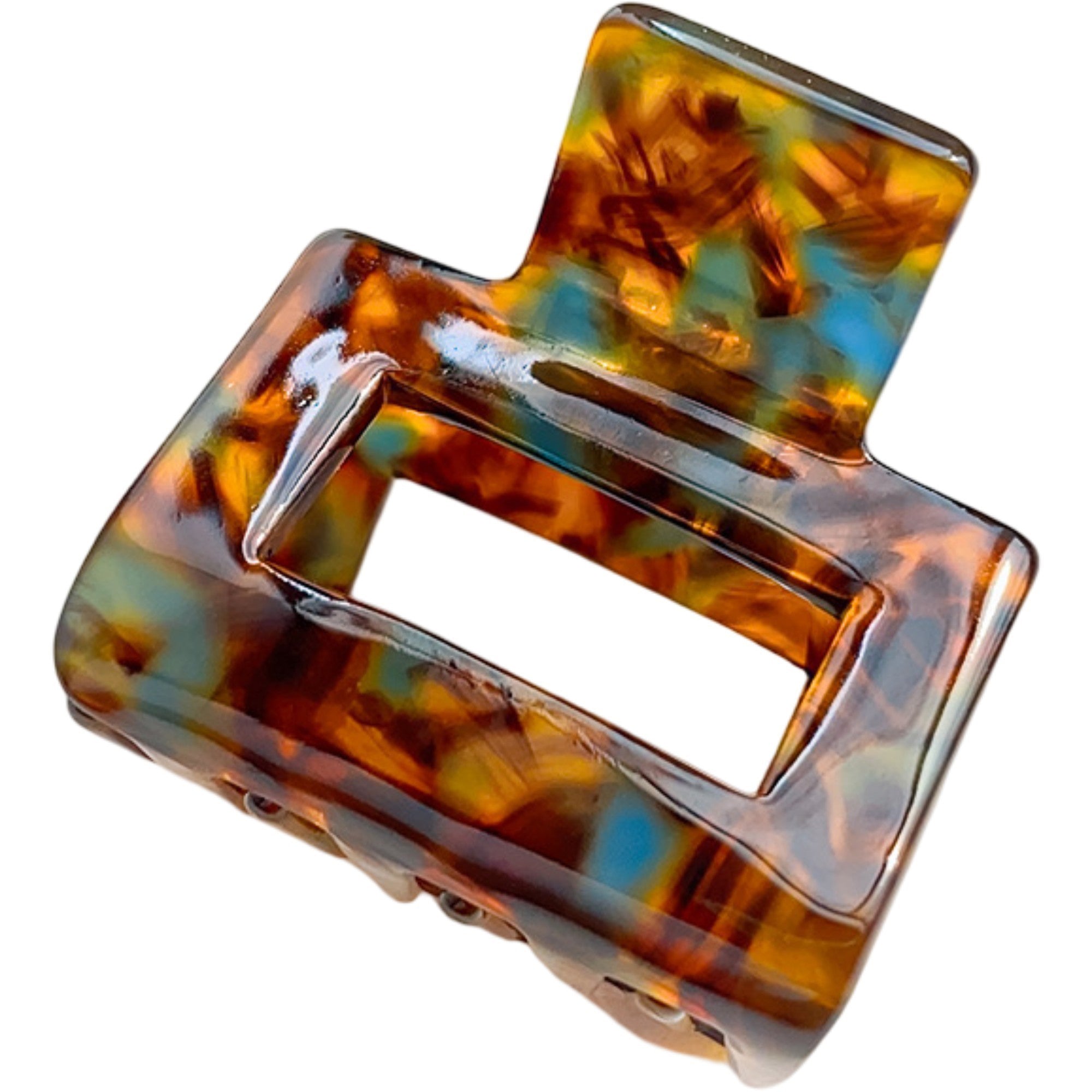 Anna-Kaci Rectangular Cutout Hair Claw Clip with Smooth Gloss Finish for Everyday Styling