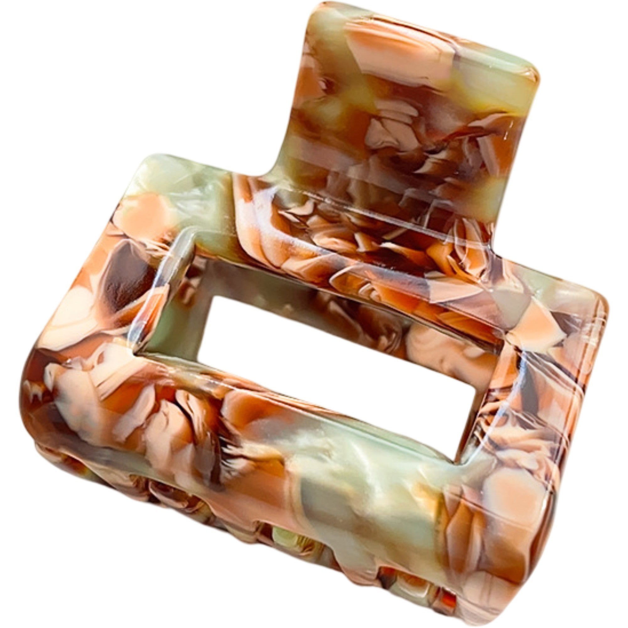 Anna-Kaci Rectangular Cutout Hair Claw Clip with Smooth Gloss Finish for Everyday Styling