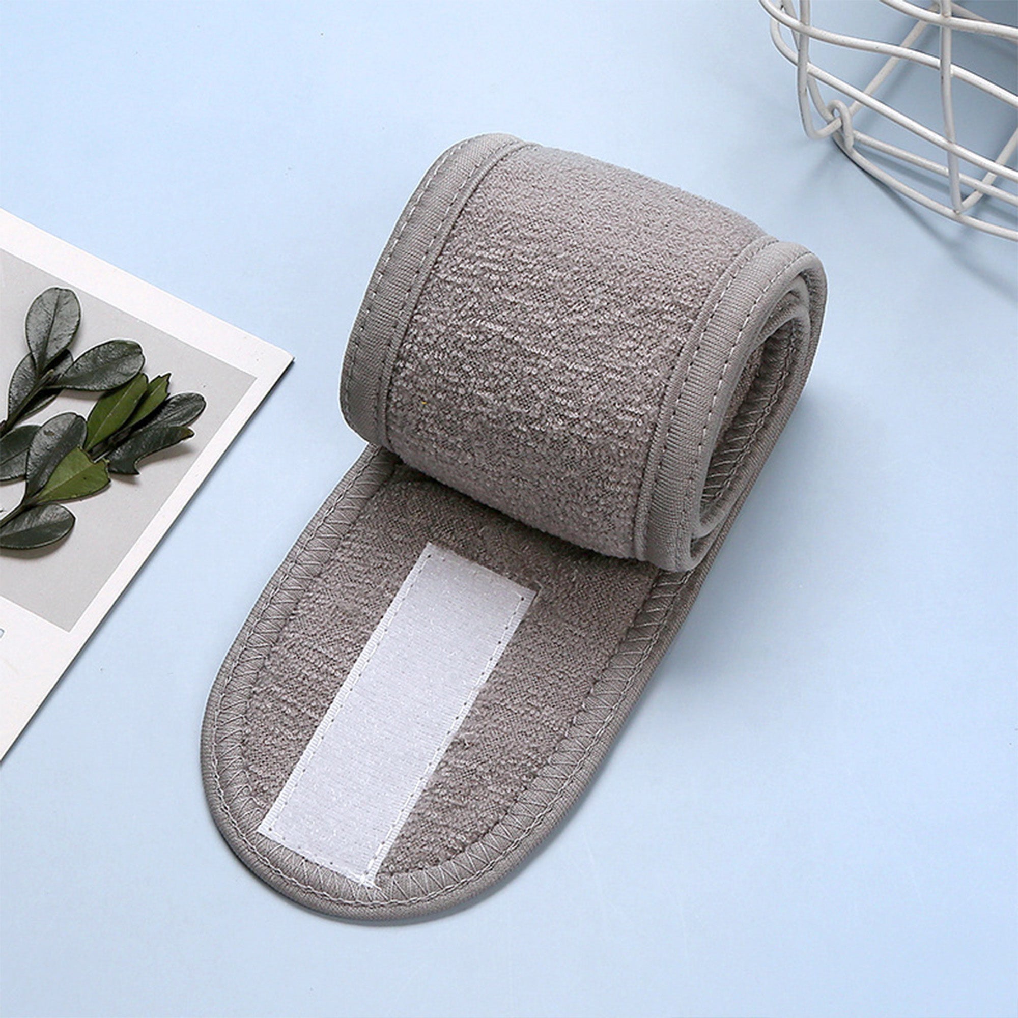 Anna-Kaci 3 Pack Adjustable Hook and Loop Spa Headband Soft Hair Wrap