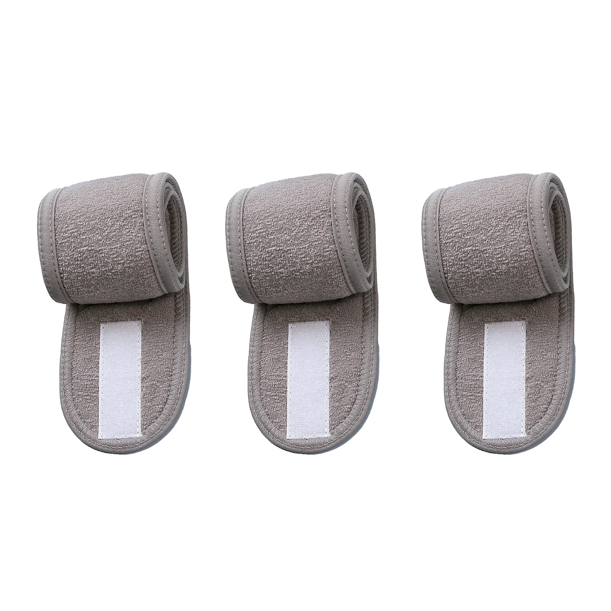 Anna-Kaci 3 Pack Adjustable Hook and Loop Spa Headband Soft Hair Wrap