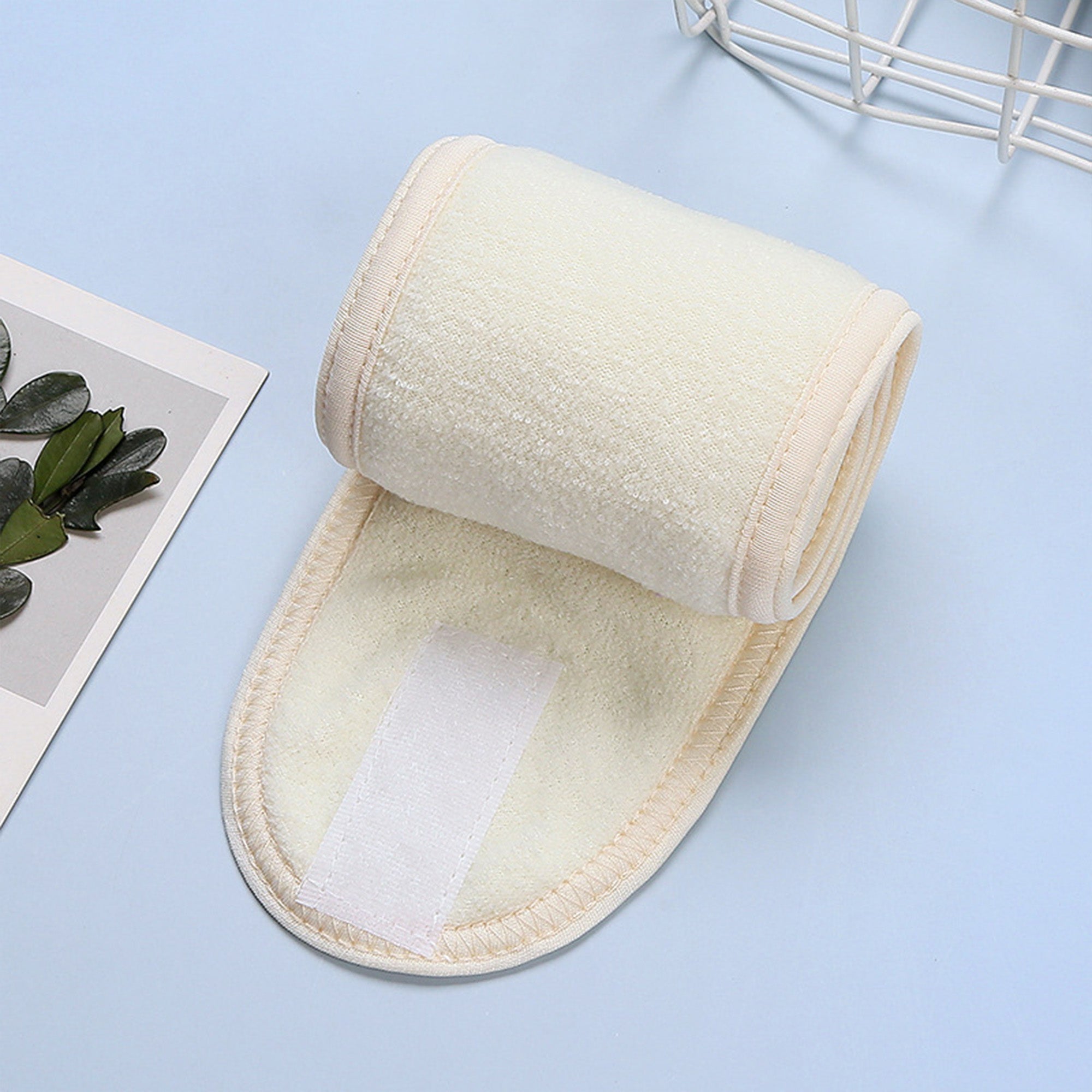 Anna-Kaci 3 Pack Adjustable Hook and Loop Spa Headband Soft Hair Wrap