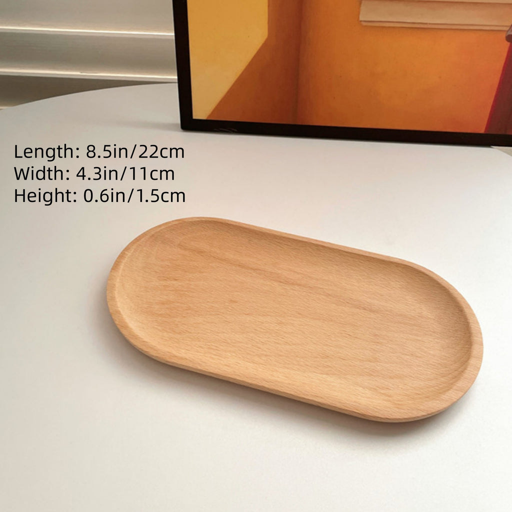 Anna-Kaci Wooden Oval Serving Tray for Tabletop Decoration and Everyday Organization