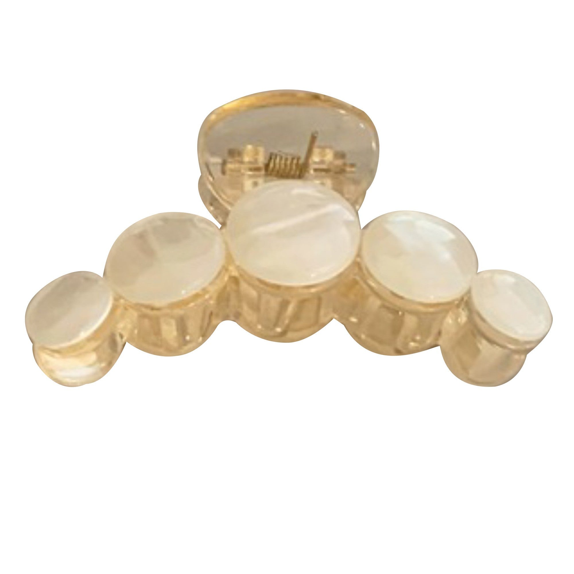 Anna-Kaci Rounded Disc Hair Claw Clip with Smooth Finish and Secure Spring Hold