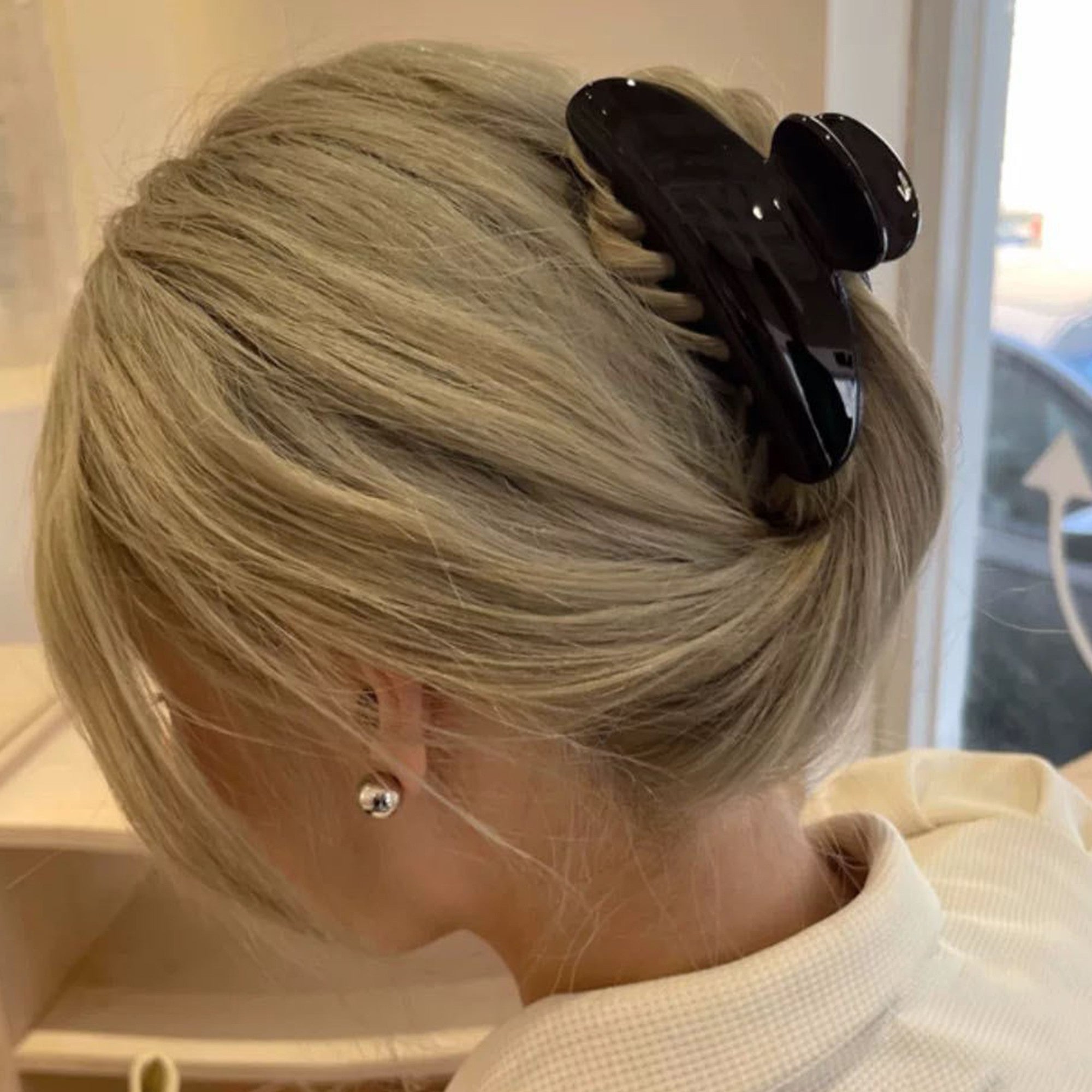 Anna-Kaci Curved Hair Claw Clip with Smooth Finish and Secure Hold