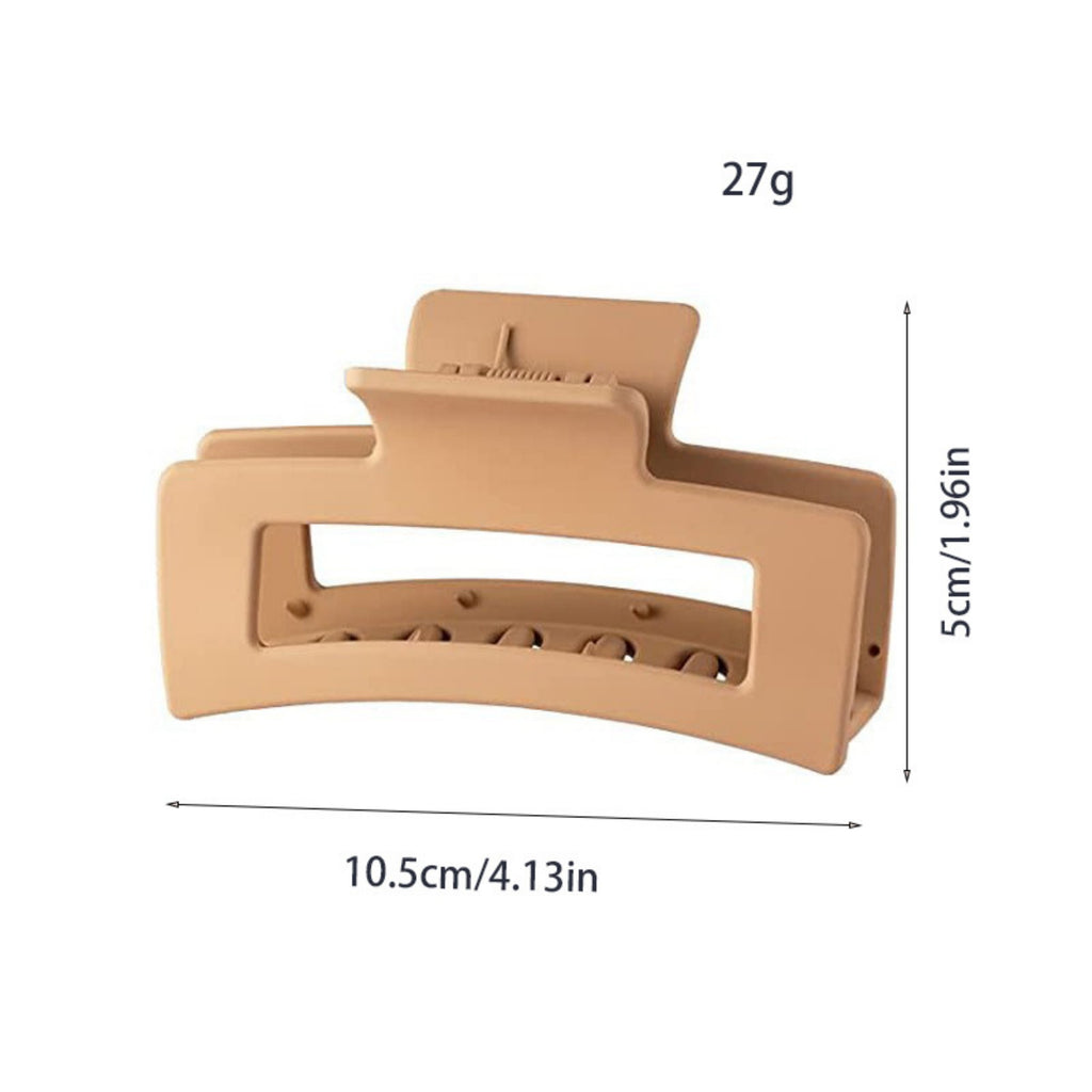 Anna-Kaci Rectangular Hair Claw Clip with Cutout Design and Strong Hold