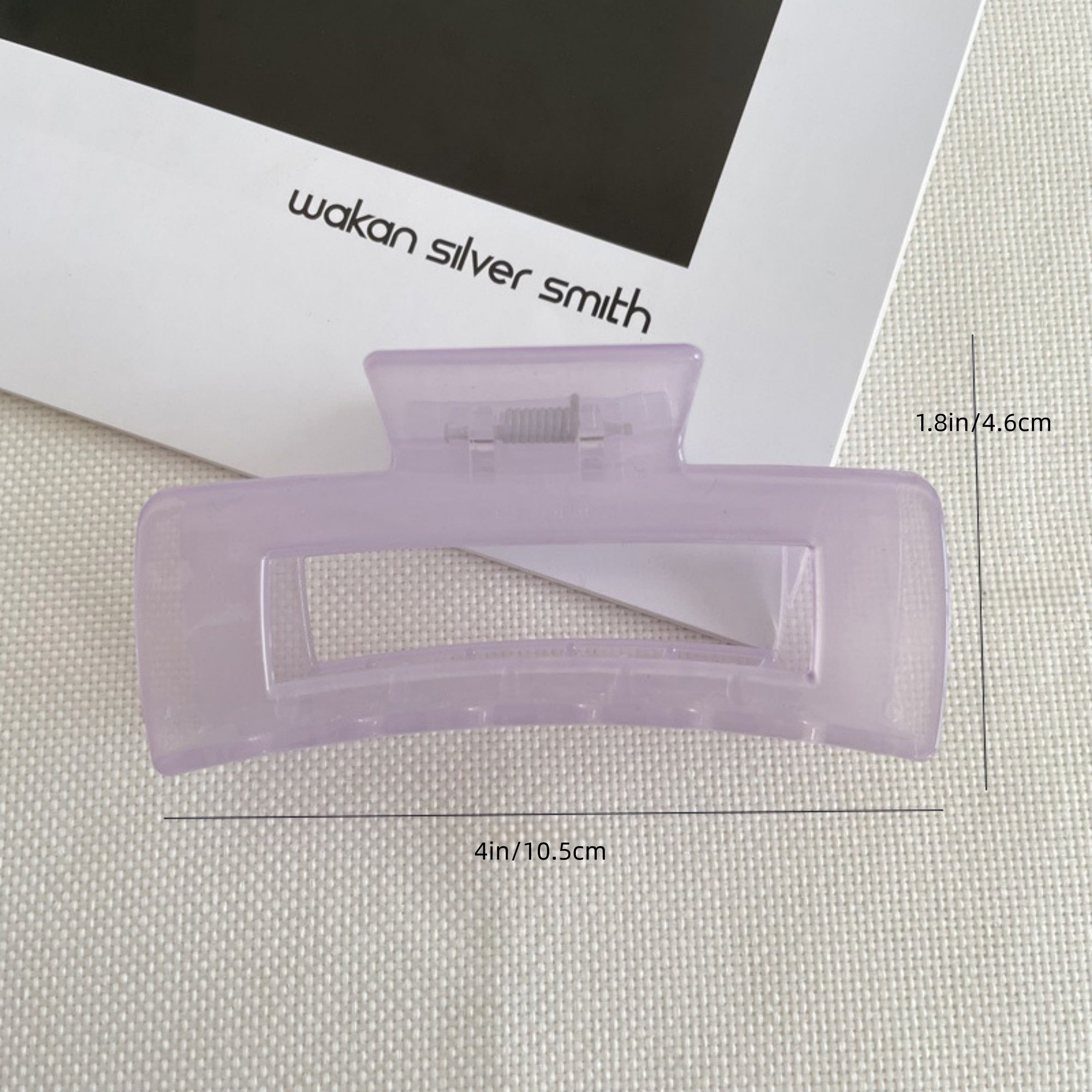Anna-Kaci Rectangular Hair Claw Clip with Open Frame Design and Strong Hold