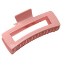 Rectangular Hair Claw Clip with Open Frame Design and Strong Hold