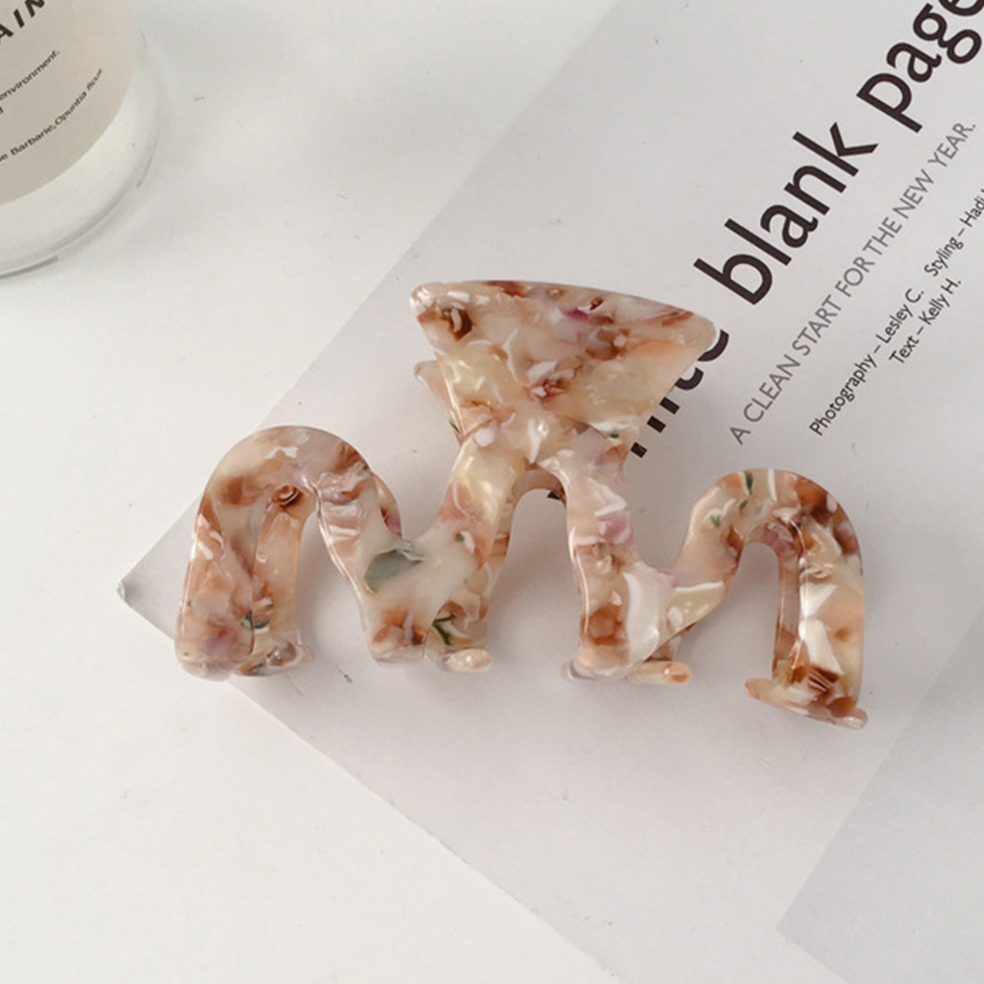 Anna-Kaci Large Marble Pattern Hair Claw Clip with Strong Hold Lightweight Design
