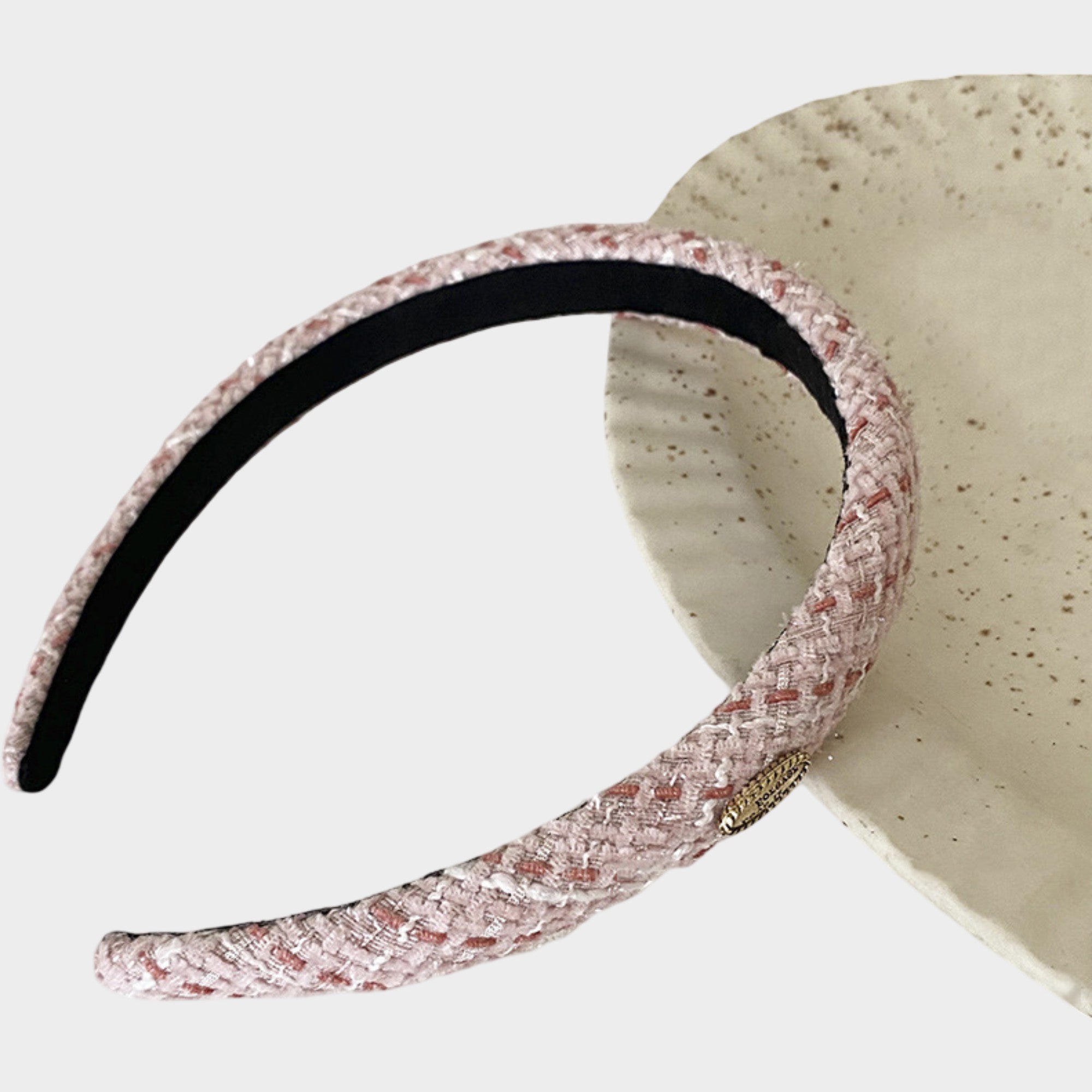 Anna-Kaci Womens Tweed Fabric Padded Headbands Two Pack Soft Hair Accessories