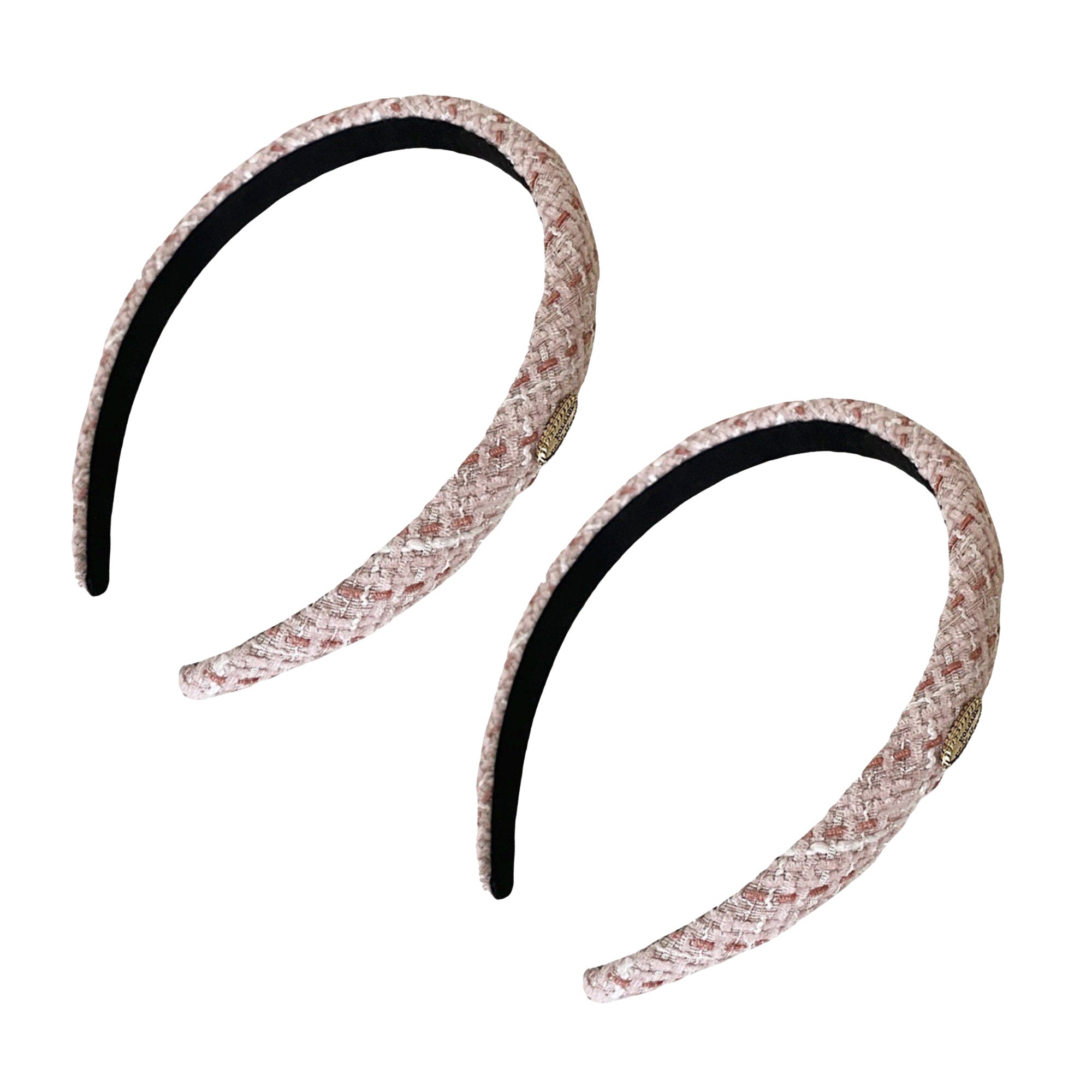 Anna-Kaci Womens Tweed Fabric Padded Headbands Two Pack Soft Hair Accessories