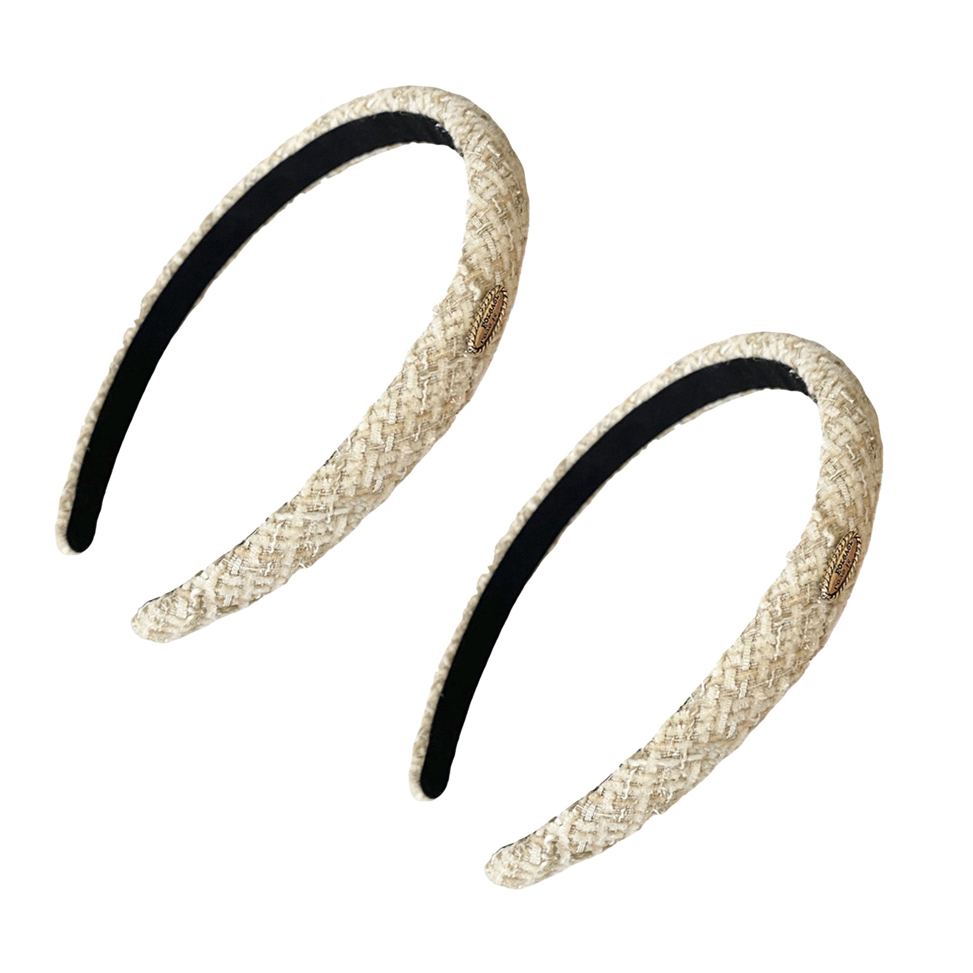 Anna-Kaci Womens Tweed Fabric Padded Headbands Two Pack Soft Hair Accessories