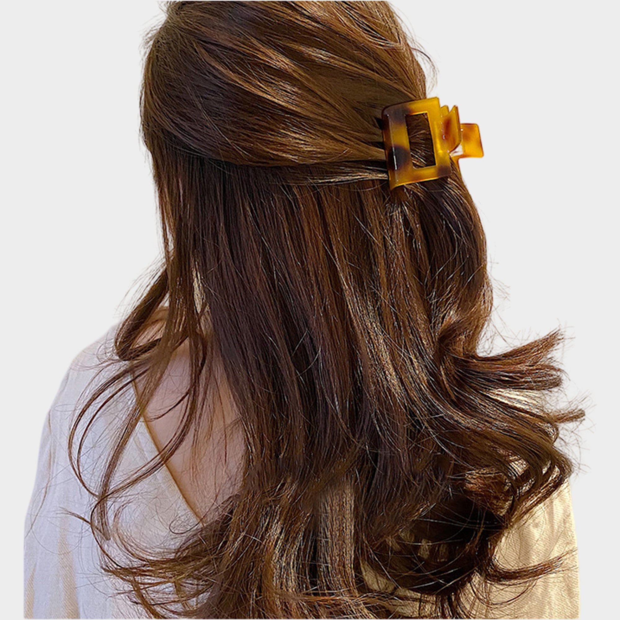 Anna-Kaci Small Square Hair Claw Clips 2 Pack Strong Hold Lightweight Design