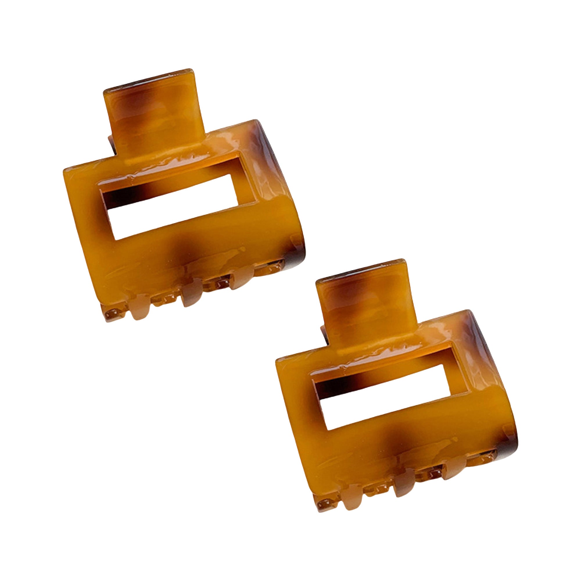 Anna-Kaci Small Square Hair Claw Clips 2 Pack Strong Hold Lightweight Design