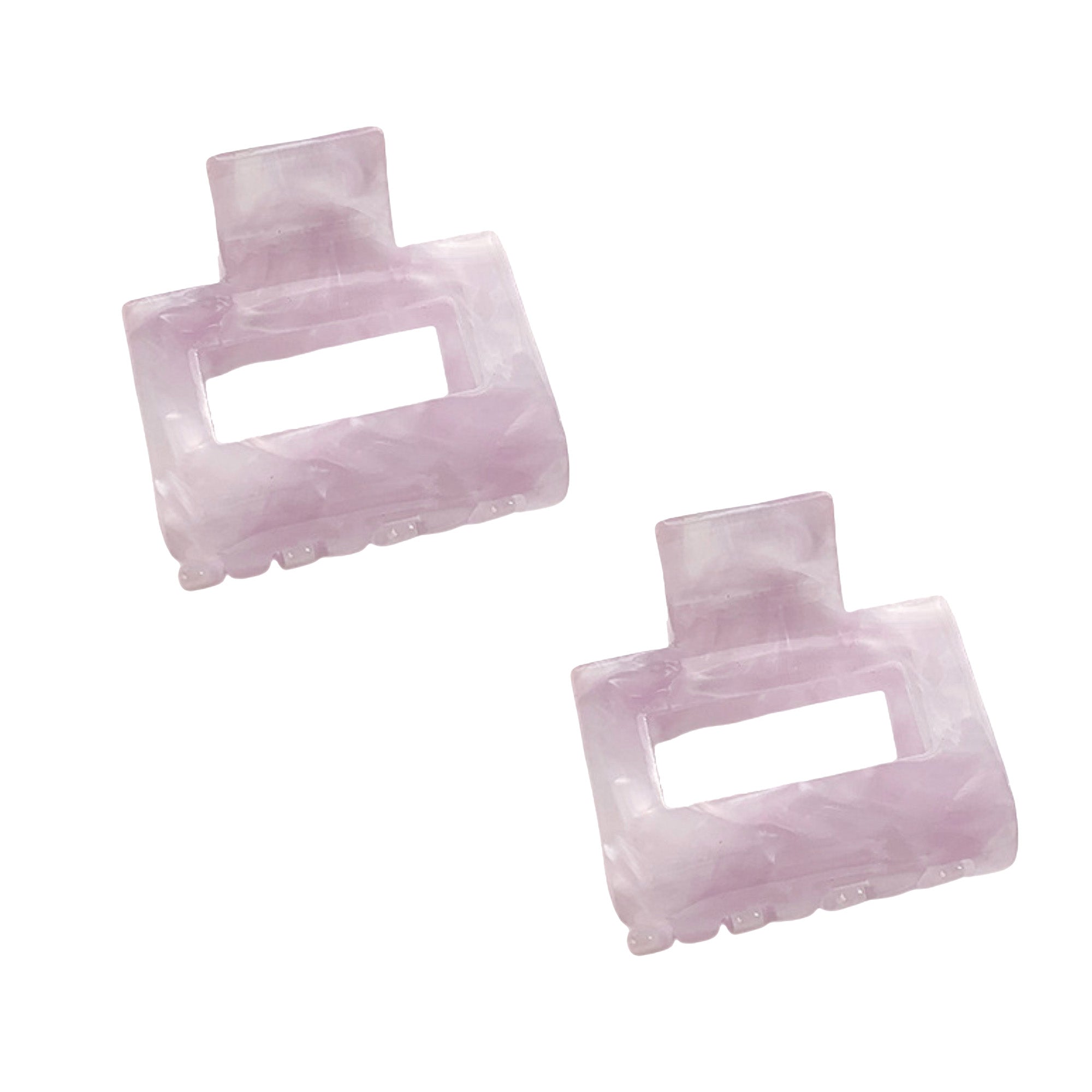 Anna-Kaci Small Square Hair Claw Clips 2 Pack Strong Hold Lightweight Design