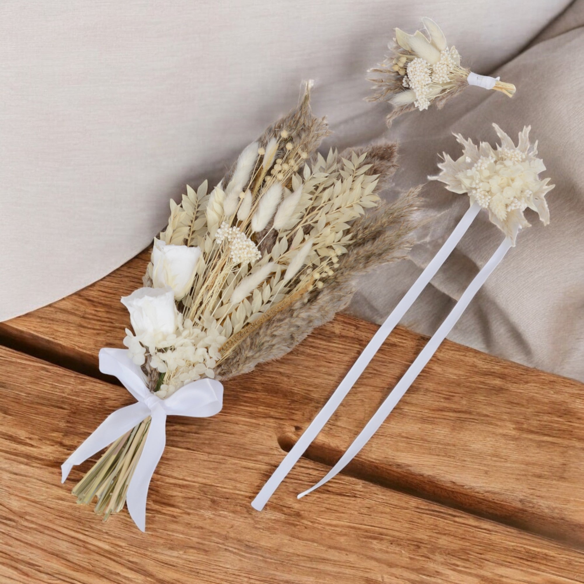 Alilang Decorative Mixed Dried Flower Bouquet with Elegant Accents for Home Decoration and Events