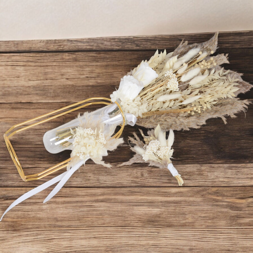 Alilang Decorative Mixed Dried Flower Bouquet with Elegant Accents for Home Decoration and Events