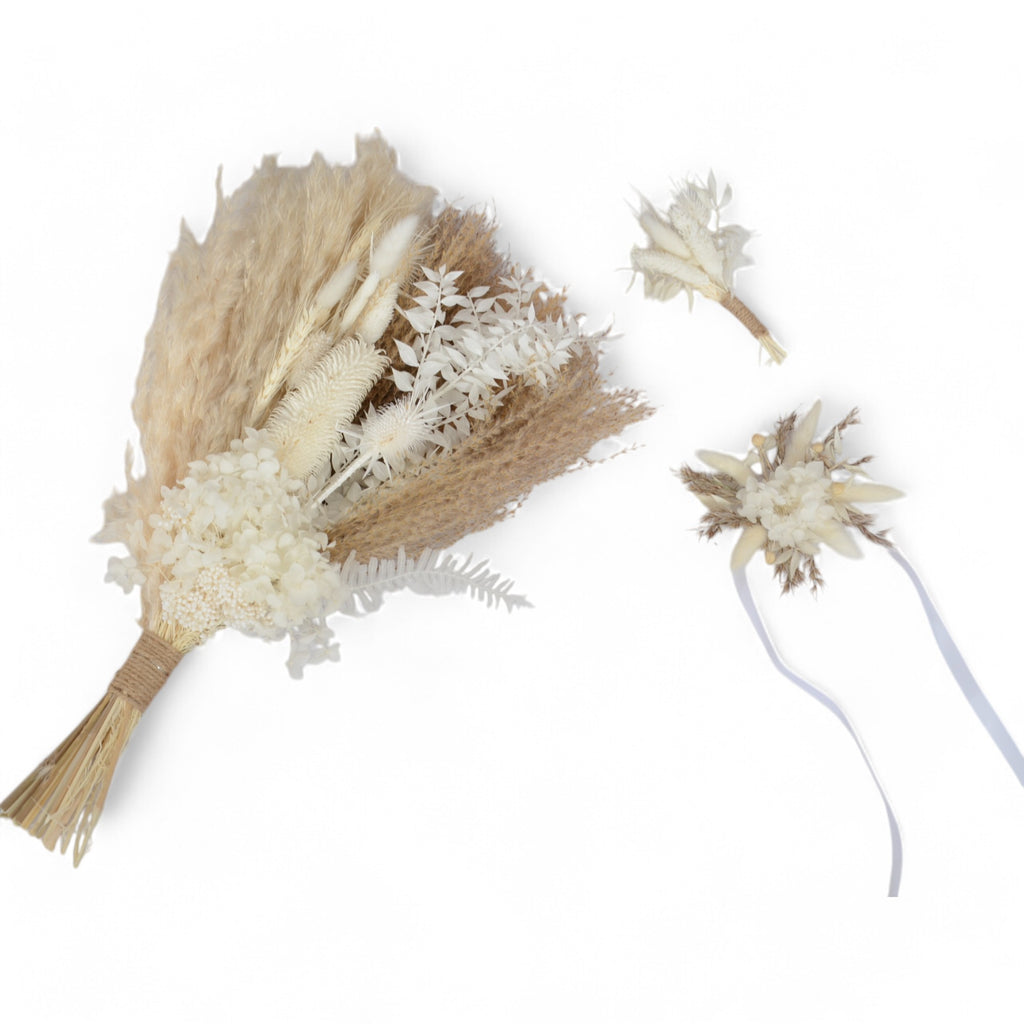 Alilang Decorative Dried Floral Bouquet with Natural Textures for Home Decoration and Centerpieces