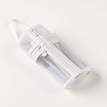 Anna-Kaci Cylindrical Mesh Case with Dual Zipper Compartments and Carry Handle 7.8x3.5 in