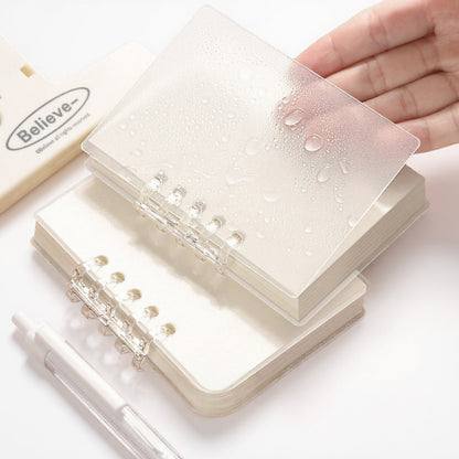 Anna-Kaci 5-Piece Pocket-Sized Notebook with Opaque Textured Cover and Clear Ring Binding