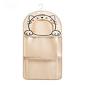 Anna-Kaci Hanging Cat Design Storage Organizer with Hook and Dual Compartments