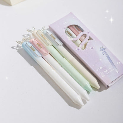 Anna-Kaci Set of 4 Butterfly Top Gel Ink Pens with Smooth Writing Tip