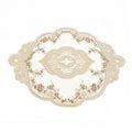Anna-Kaci Embroidered Floral Lace Doily with Scalloped Edges and Vintage Detailing 11.8 in