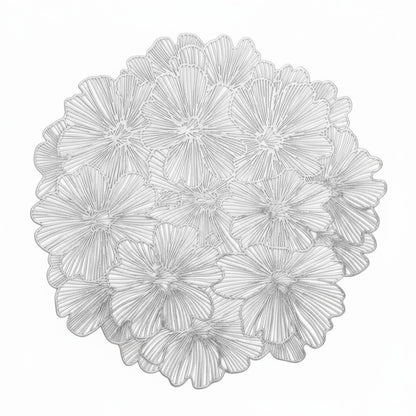 Anna-Kaci Floral Cutout Round Placemat with Delicate Petal Detailing