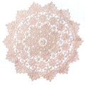 Anna-Kaci Round Lace Floral Placemat with Intricate Embroidered Detailing