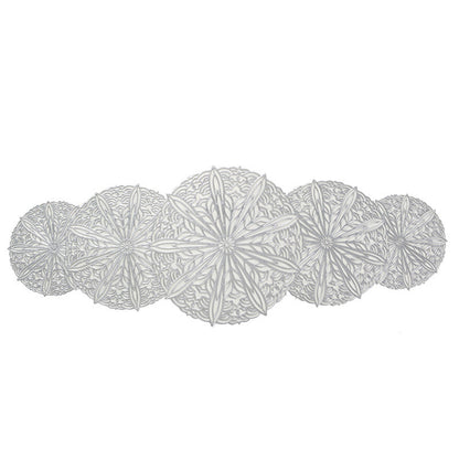 Anna-Kaci Decorative Floral Lace Table Mat with Layered Circular Design