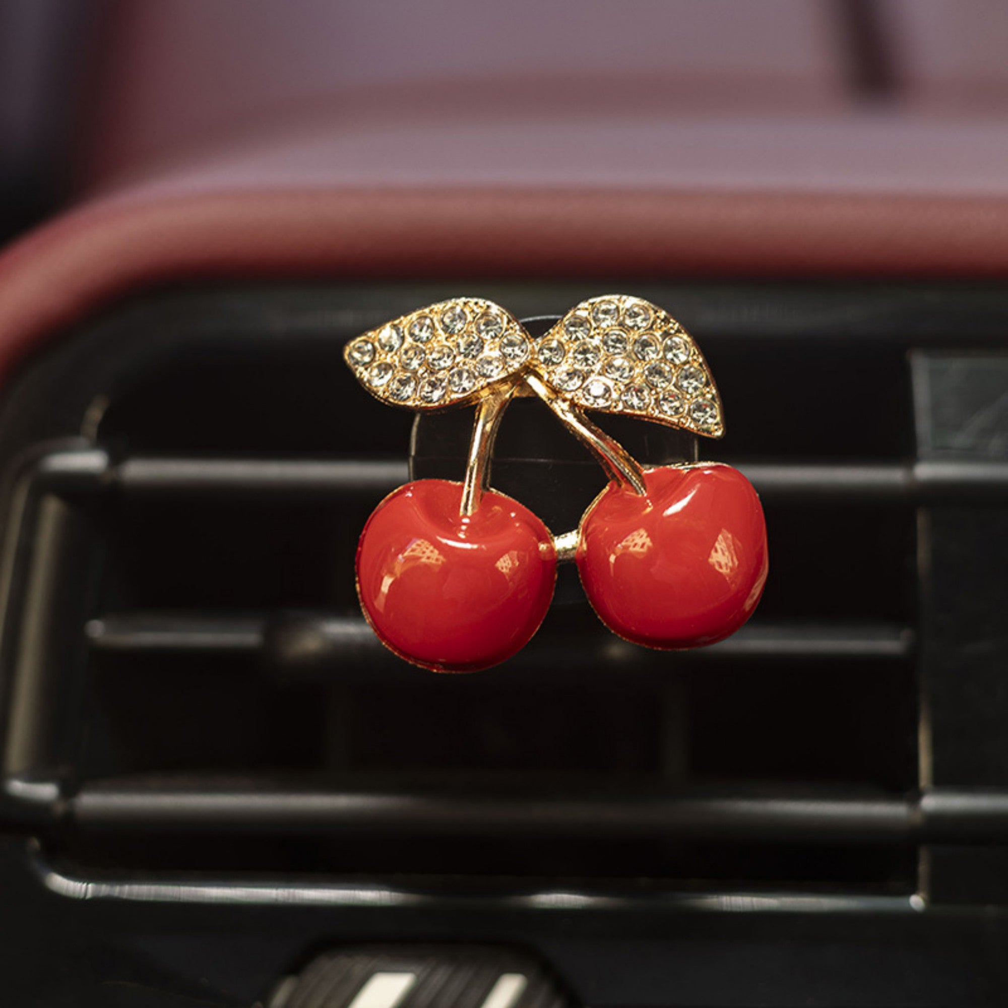 Anna-Kaci 3-Piece Car Air Freshener Clip with Crystal Rhinestone Detailing