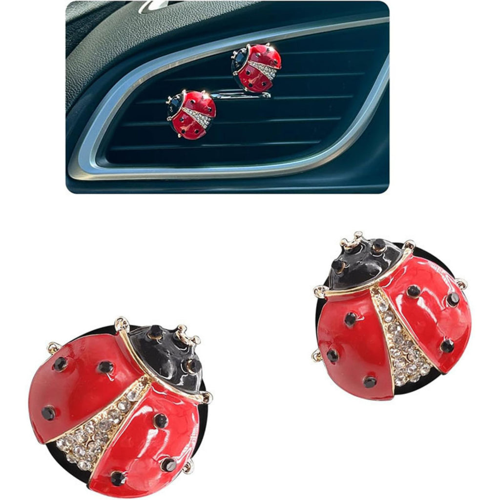 Anna-Kaci 3-Piece Car Air Freshener Clip with Crystal Rhinestone Detailing