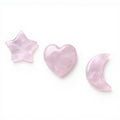 Anna-Kaci Rose Quartz Car Vent Clip Set with Heart, Star, and Moon Shapes