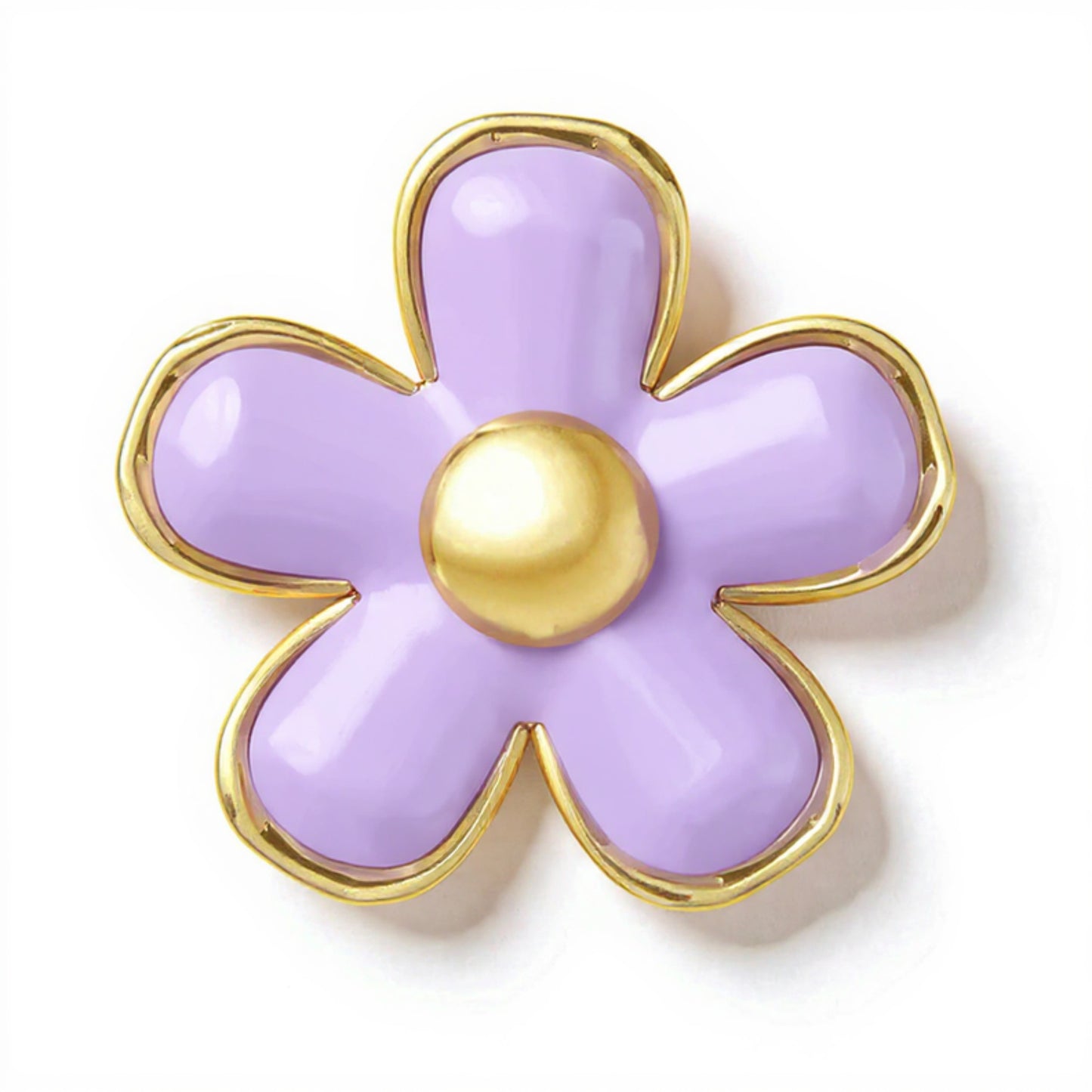 Anna-Kaci 6-Piece Pink Flower Car Air Vent Clip Set with Gold Accent Petals