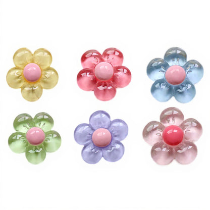 Anna-Kaci 6-Piece Colorful Bubble Flower Car Air Vent Clip Set with Glossy Finish