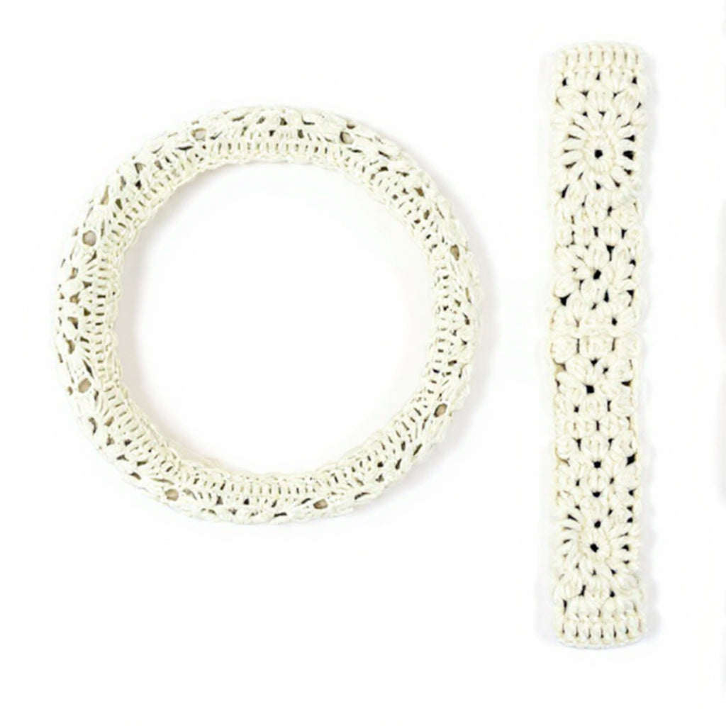 Anna-Kaci Handcrafted Crochet Steering Wheel Cover and Seat Belt Pad Set