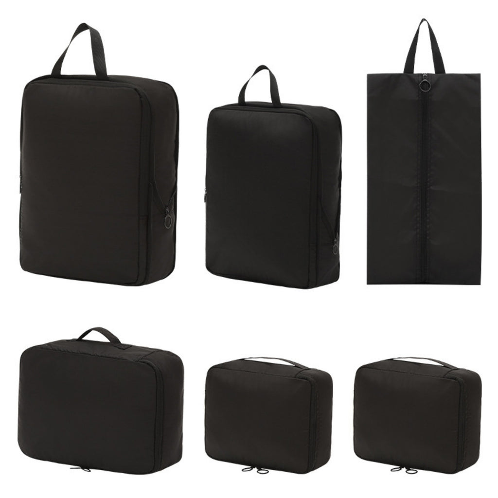 Anna-Kaci 6-Piece Compression Packing Cube Set with Zipper Closure and Handle