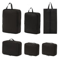 Anna-Kaci 6-Piece Compression Packing Cube Set with Zipper Closure and Handle