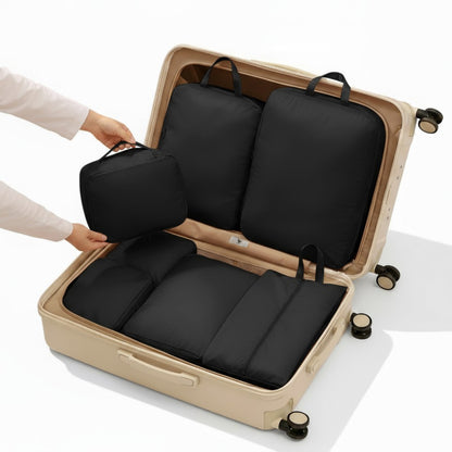 Anna-Kaci 6-Piece Compression Packing Cube Set with Zipper Closure and Handle