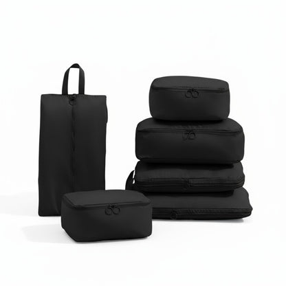 Anna-Kaci 6-Piece Compression Packing Cube Set with Zipper Closure and Handle