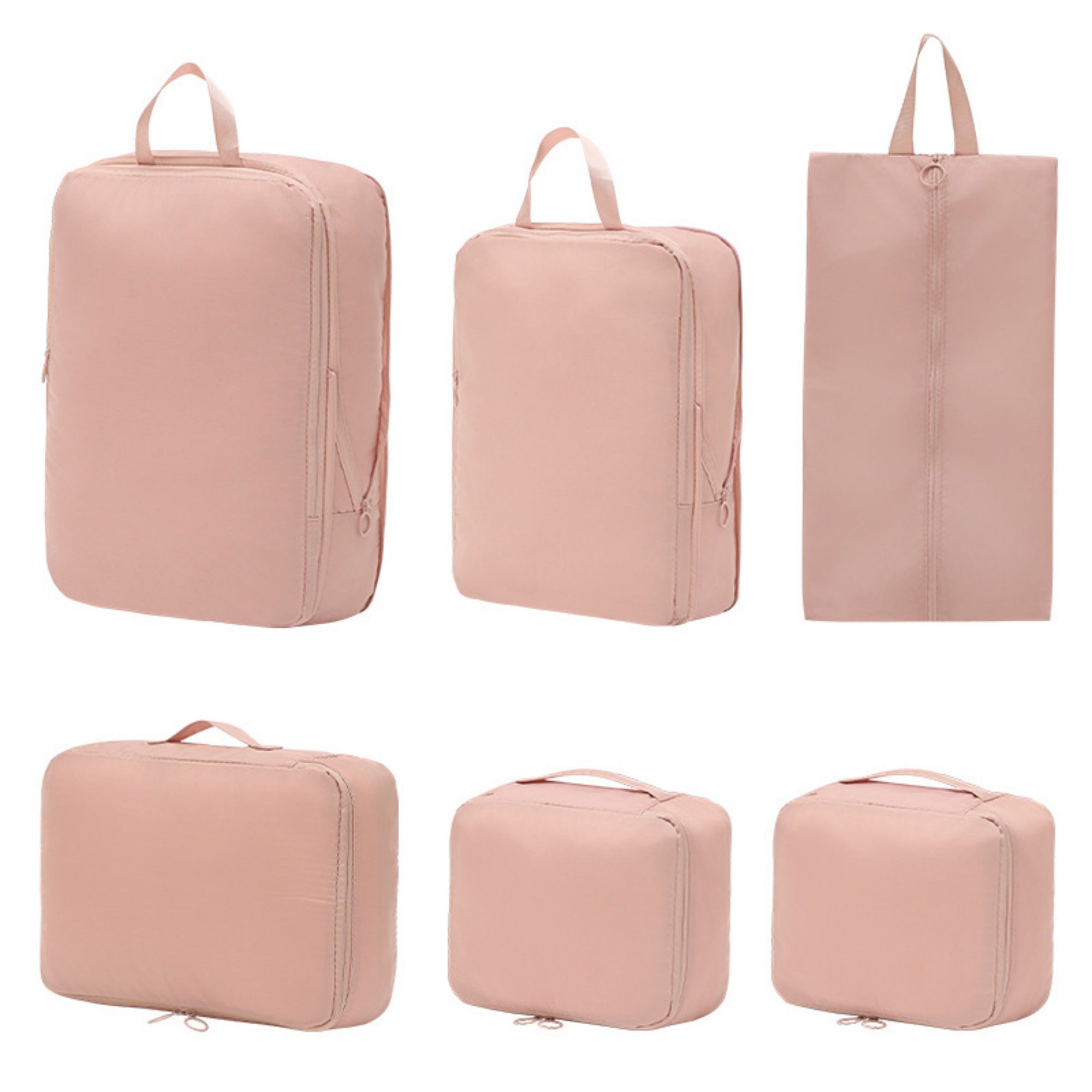 Anna-Kaci 6-Piece Compression Packing Cube Set with Zipper Closure and Handle