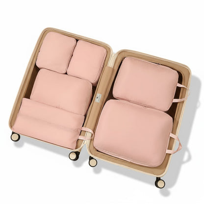 Anna-Kaci 6-Piece Compression Packing Cube Set with Zipper Closure and Handle