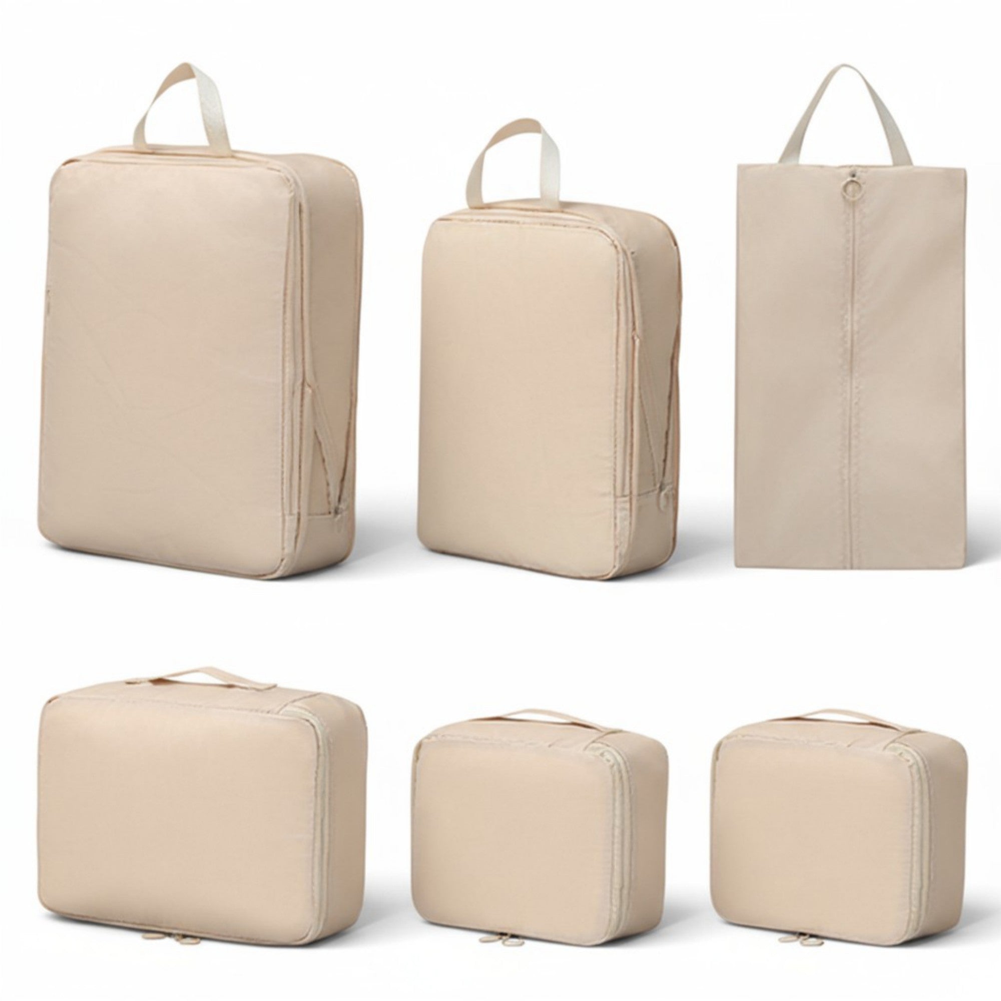 Anna-Kaci 6-Piece Compression Packing Cube Set with Zipper Closure and Handle