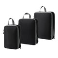 Anna-Kaci 3-Piece Compression Packing Cube Set with Zipper Closure and Carry Handles