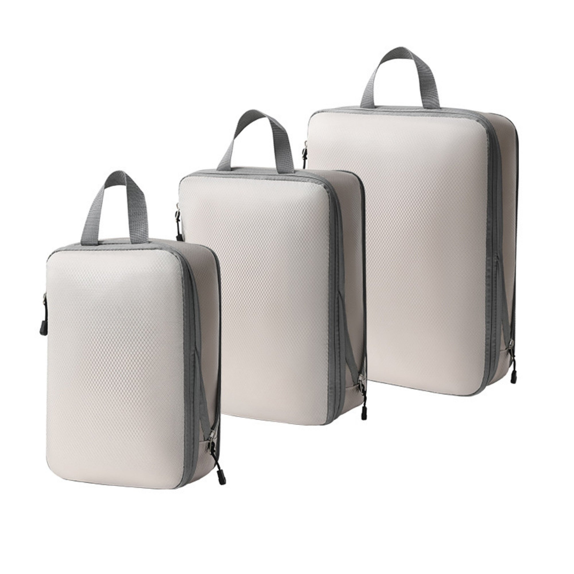 Anna-Kaci 3-Piece Compression Packing Cube Set with Zipper Closure and Carry Handles