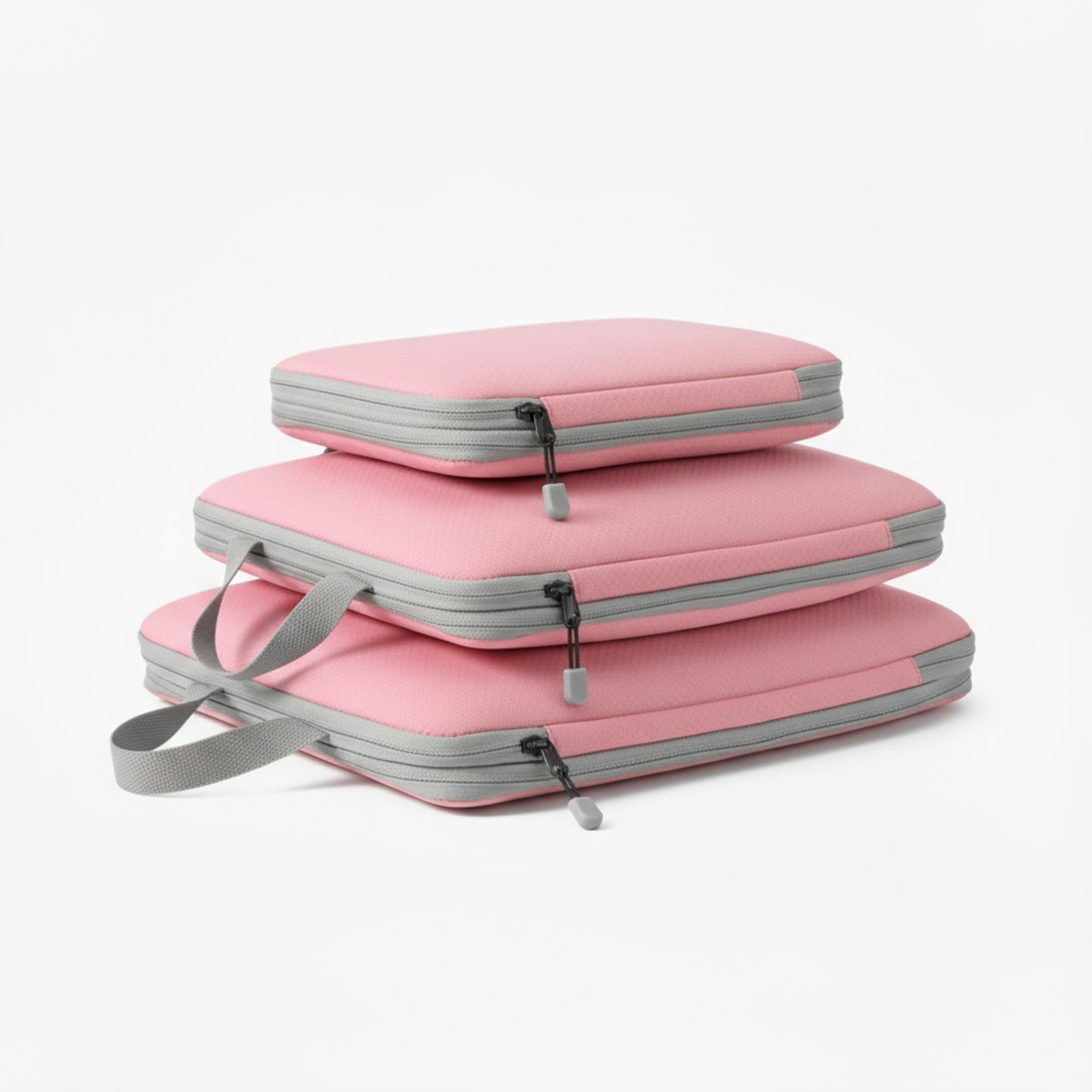 Anna-Kaci 3-Piece Compression Packing Cube Set with Zipper Closure and Carry Handles